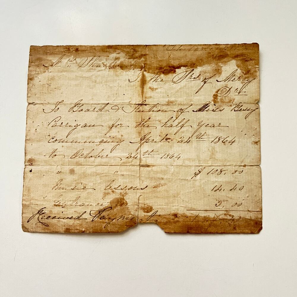 Mr. W. Sharkey Philadelphia PA 1864 Vintage Handwritten Letter SAK7-3